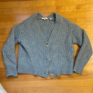 Vince light blue Cable Knit Cardigan *fits like XS*
